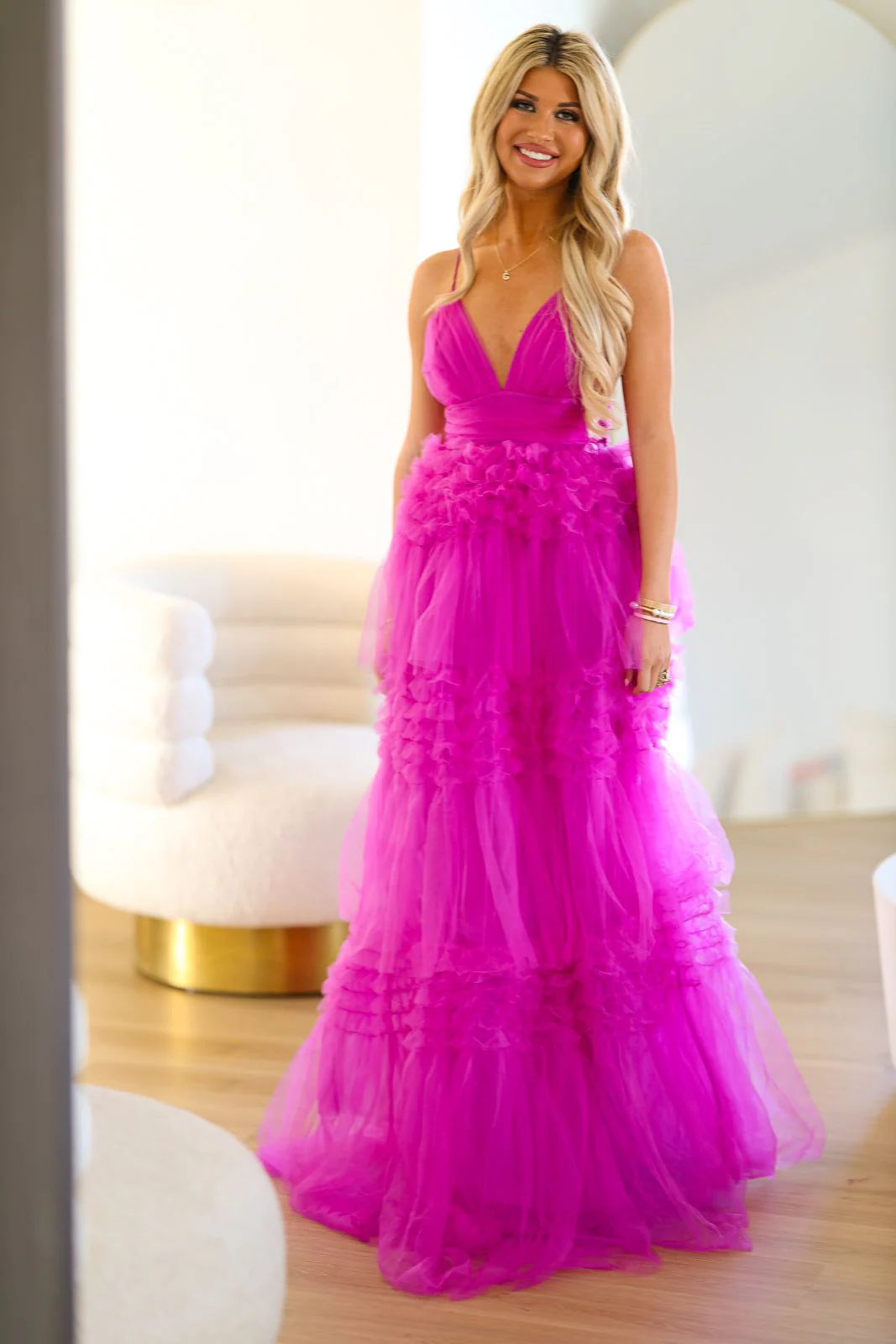 Dear Darling Tiered Maxi Gown - Violet - Image 4