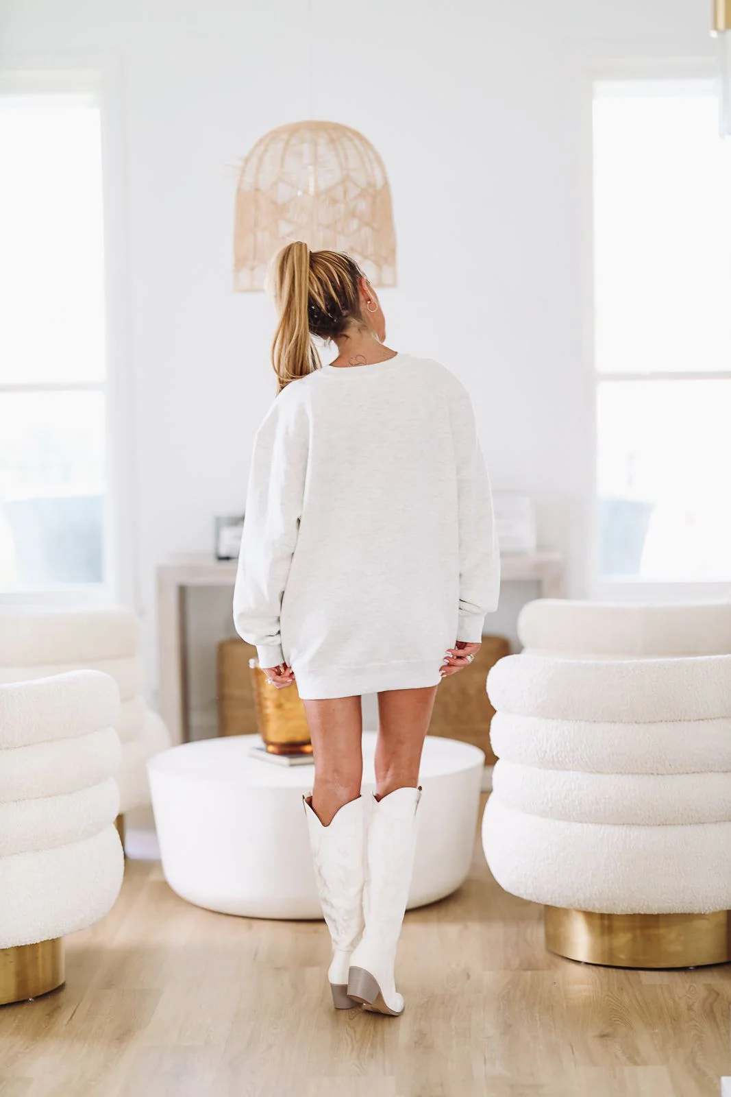 Nashville Raceway Team USA Racing Oversized Pullover - Heather Grey - Image 4