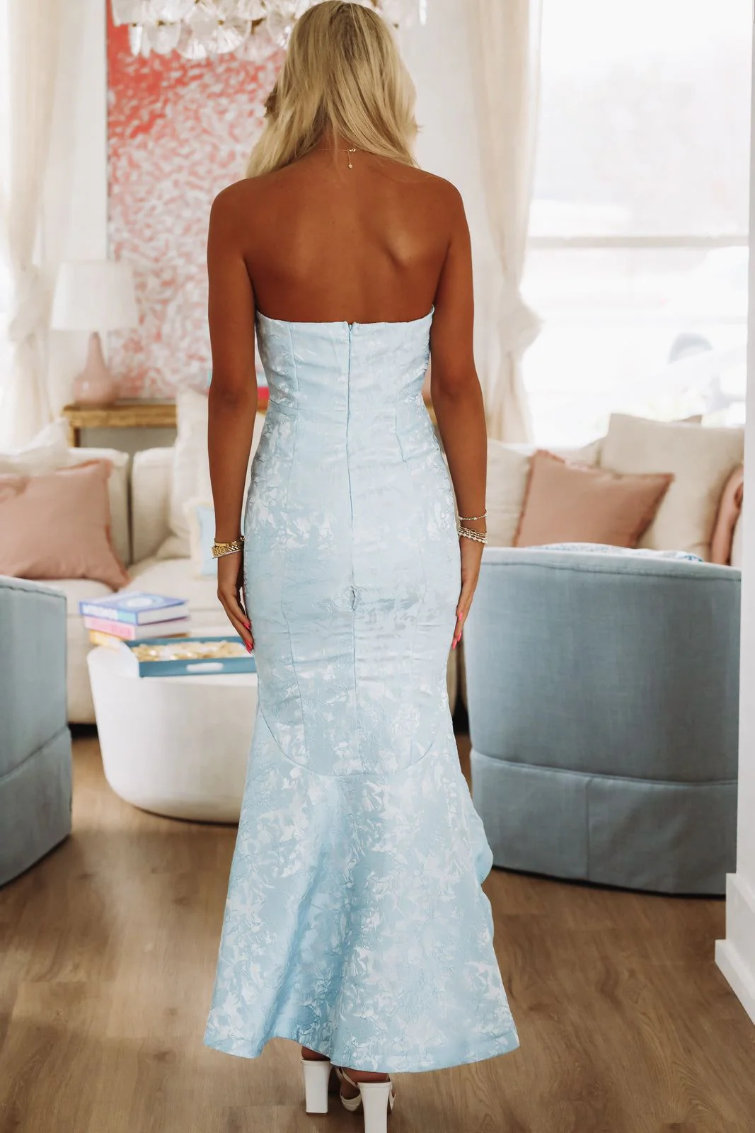 Sashay and Shine Maxi Dress - Blue - Image 4